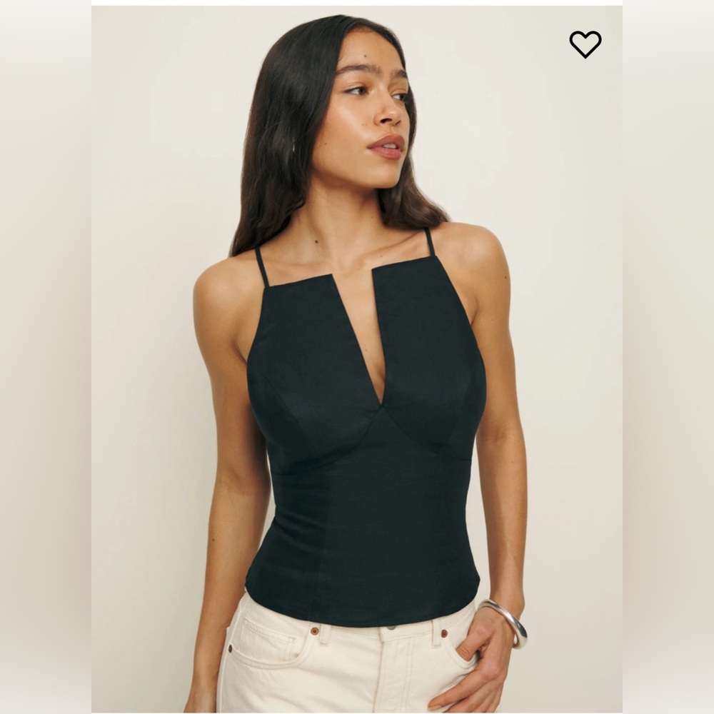 NWT Reformation Evette Linen Top